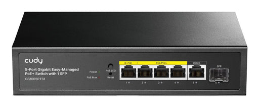 EAN 6971690791704 - Cudy GS1005PTS1 switch Gigabit Ethernet (10/100/1000) Energía sobre Ethernet (PoE) Negro imagen 1