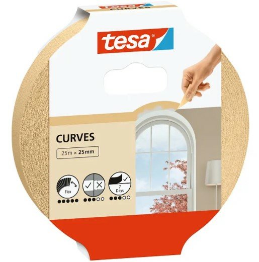 Tesa Cinta De Pintor Kurven 25m X 25mm