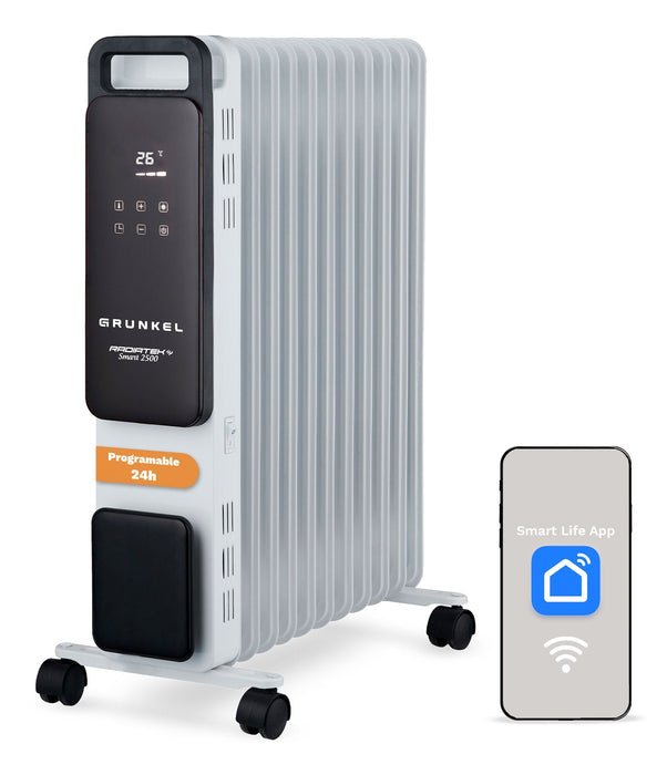 Radiador De Aceite Grunkel Rd-2500pro 3 Potencias 2500w 11 Elementos Wifi