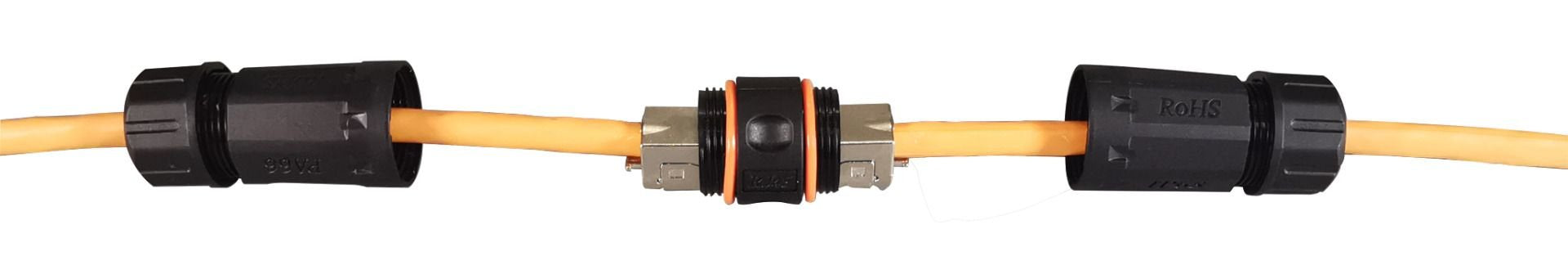 Conector Hembra Rj45 Cat.6a Ip68 Con Acoplamiento De Retroalimentación.