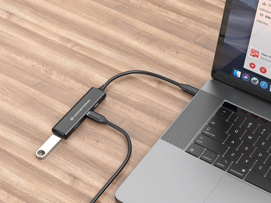 EAN 4015867228609 - Conceptronic HUBBIES12B hub de interfaz USB 3.2 Gen 1 (3.1 Gen 1) Type-C 5000 Mbit/s Negro imagen 7