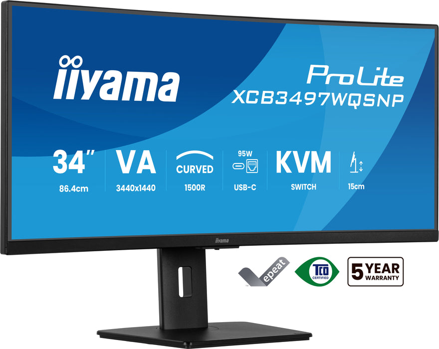 EAN 4948570125142 - iiyama ProLite XCB3497WQSNP-B1 pantalla para PC 86,4 cm (34") 3440 x 1440 Pixeles UltraWide Quad HD LED N imagen 1