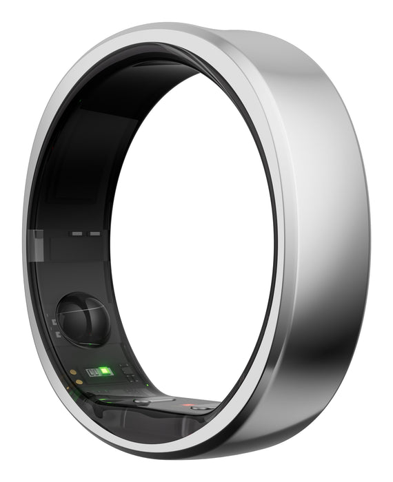 Anillo Inteligente Ringconn Gen2 Para Mujeres Y Hombres - Portátil Para El Seguimiento Del Sueño Y La Actividad Física - Frecuencia Cardíaca - Color Plata, Talla 7