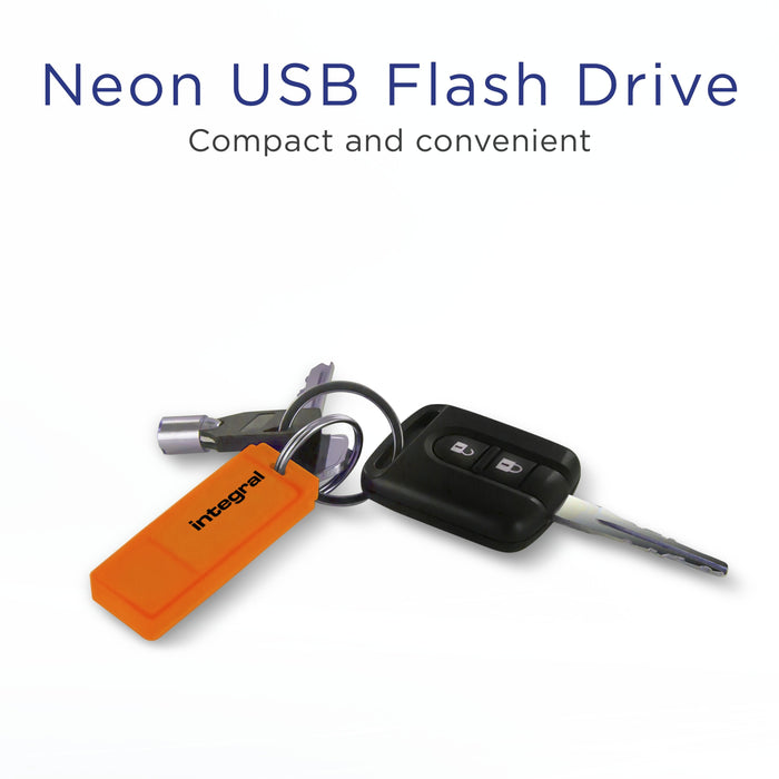 Usb Flash Drive Neon 32gb Naranja