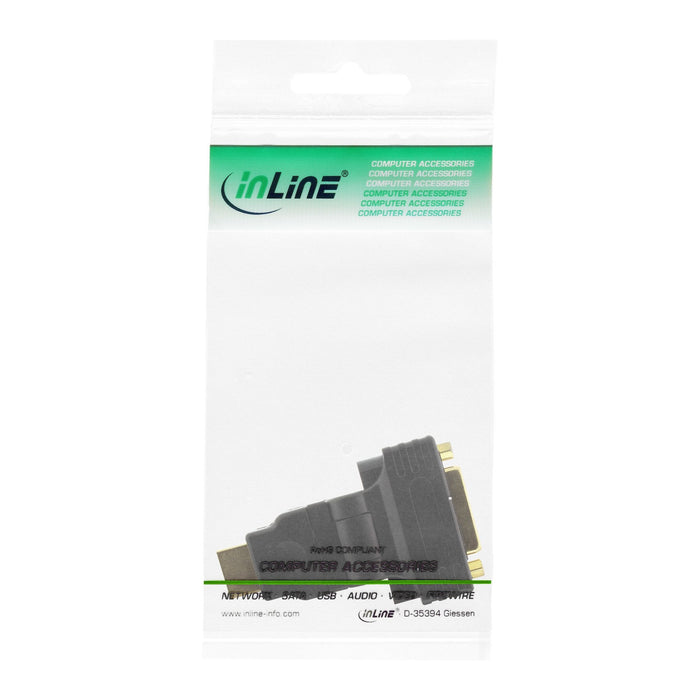 Adaptador Inline Hdmi A Dvi Hdmi Macho A 24+1 Hembra En Ángulo De 180°