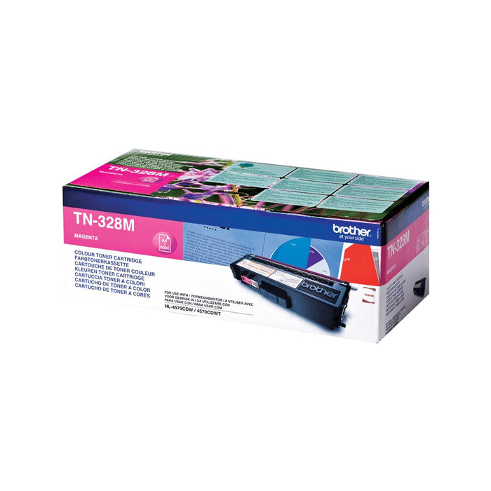 EAN 4977766679442 - Brother TN-328M cartucho de tóner 1 pieza(s) Original Magenta imagen 2