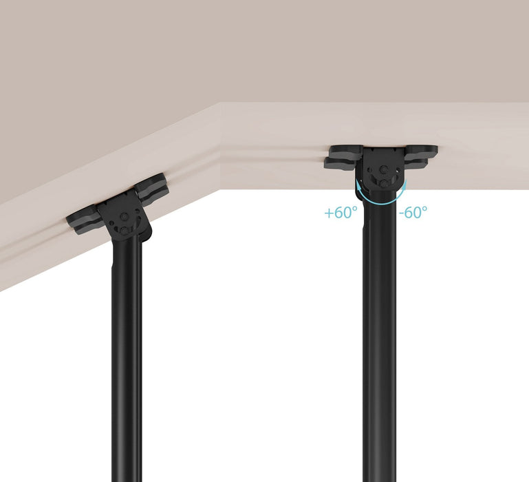 Soporte Techo Doble Mastil Pantallas 60-120" Negro