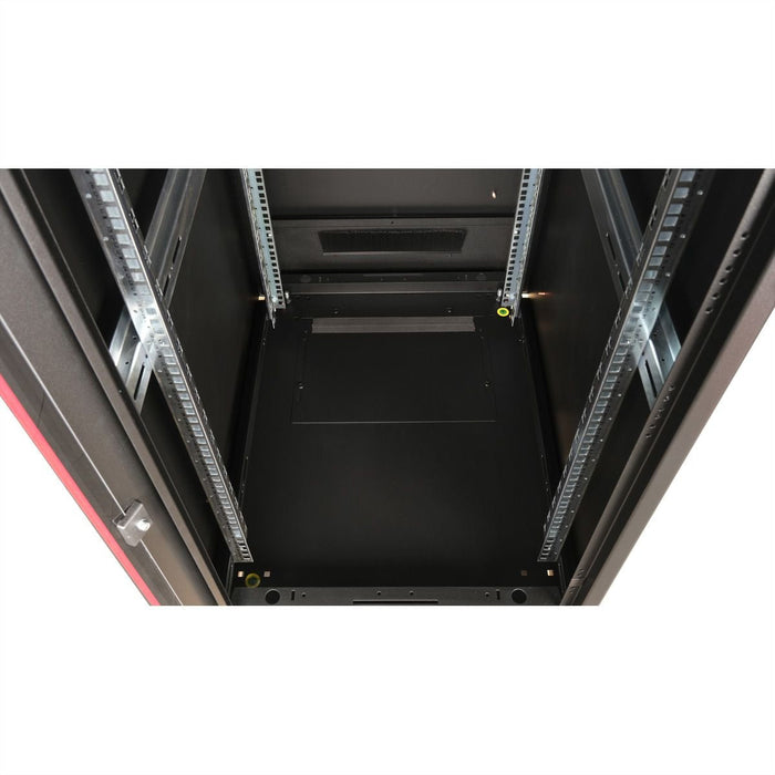 Roline 19-Zoll Netzwerkschrank Pro 26 He, 600x800 Bxt Glastr Schwarz
