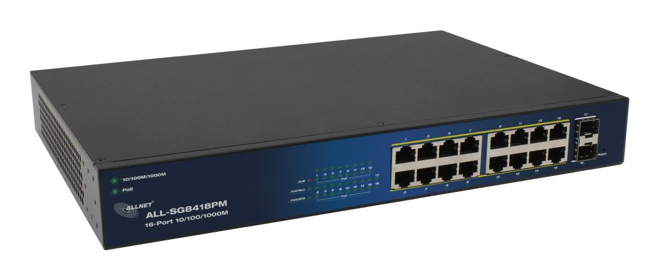 EAN 4038816210081 - ALLNET ALL-SG8418PM switch Gestionado L2 Gigabit Ethernet (10/100/1000) Energía sobre Ethernet (PoE) 19U  imagen 3