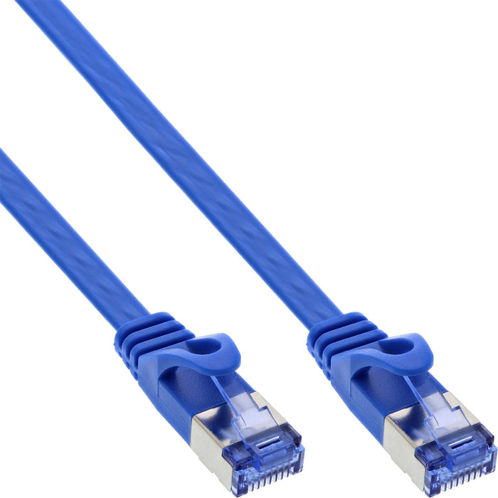 Cable De Red  Plano Inline, U/Ftp, Cat.6a, Azul, 1,5 M