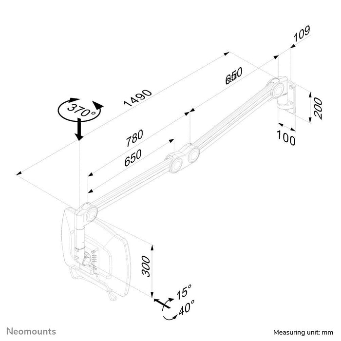 Medical Wall Mount 10-27in Gas Wall Crm. Max6kgvesa75x75to100x100mm