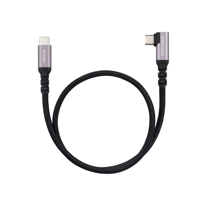 Cable Usb-C Acodado M/M 3.2 Gen2 100w 4k/60hz 0.5m