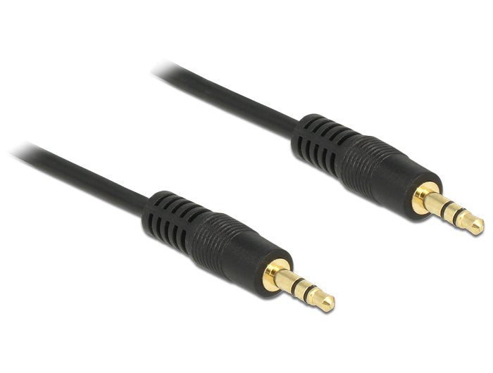 Delock Klinkecable 3,5mm -> 3,5mm M M 0.50m Negro