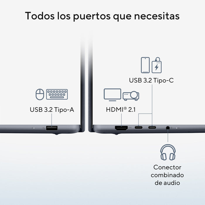 Portátil Asus Zenbook 14 Oled Ux3480aa-Su320w 14" Intel Core Ultra 7 355 24gb 512gb Ssd W11 Home Teclado Español