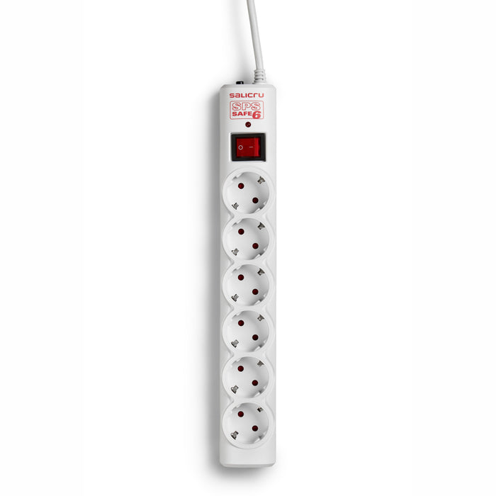 EAN 8436035921645 - Salicru 680BA000003 limitador de tensión Blanco 6 salidas AC 250 V 1,5 m imagen 1