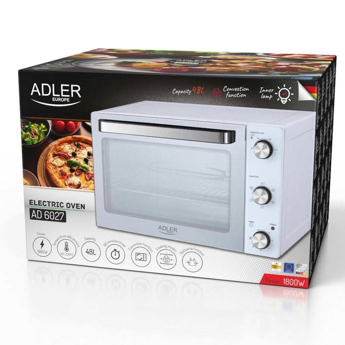 EAN 5905575906656 - Adler AD 6027 horno 48 L 1800 W Blanco imagen 11