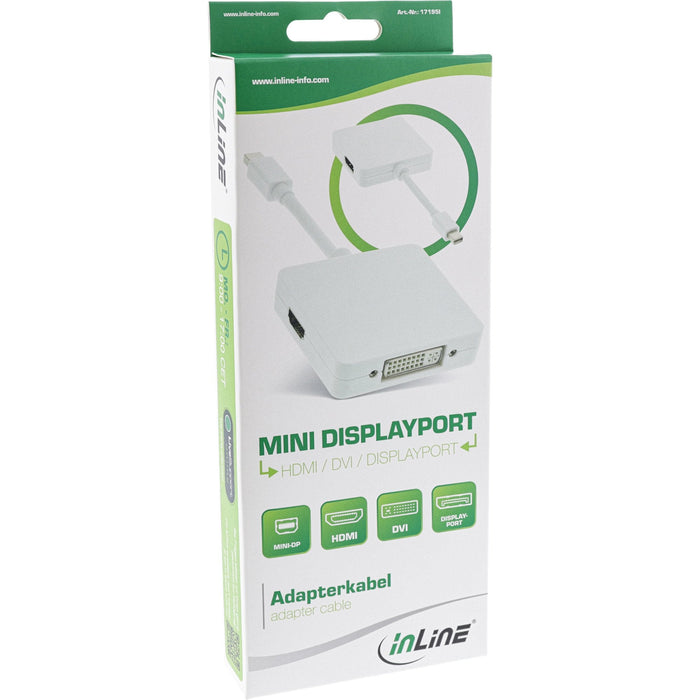 Adaptador Inline Mini Displayport A Hdmi / Dvi / Displayport Blanco