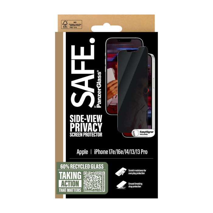 EAN 5715685021107 - PanzerGlass SAFE. by ® 2-Way Privacy Screen Protector iPhone 17e | 16e | 14 | 13 | 13 Pro | Ultra-Wide Fi imagen 3