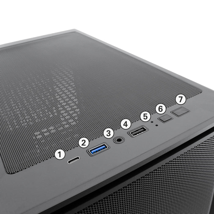 Coolbox Caja Atx Ga700 Darkside Gpu Max 315mm Cristal Templado Liquida 240mm Usb-C Negra