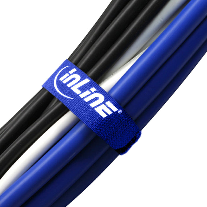 Tiras De Cable Inline Con Velcro 20 X 400 Mm 10 Uds. Azul