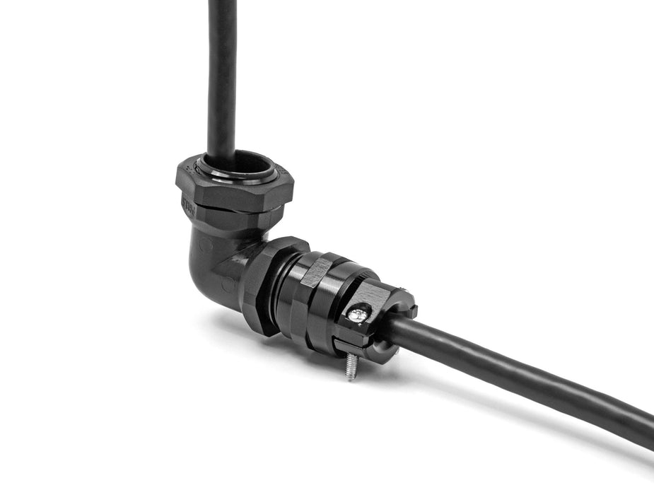 Delock 60597 Prensaestopas Con Alivio De Tensión Y Protección Contra La Flexión Ángulo De 90 ° Pg16 Negro