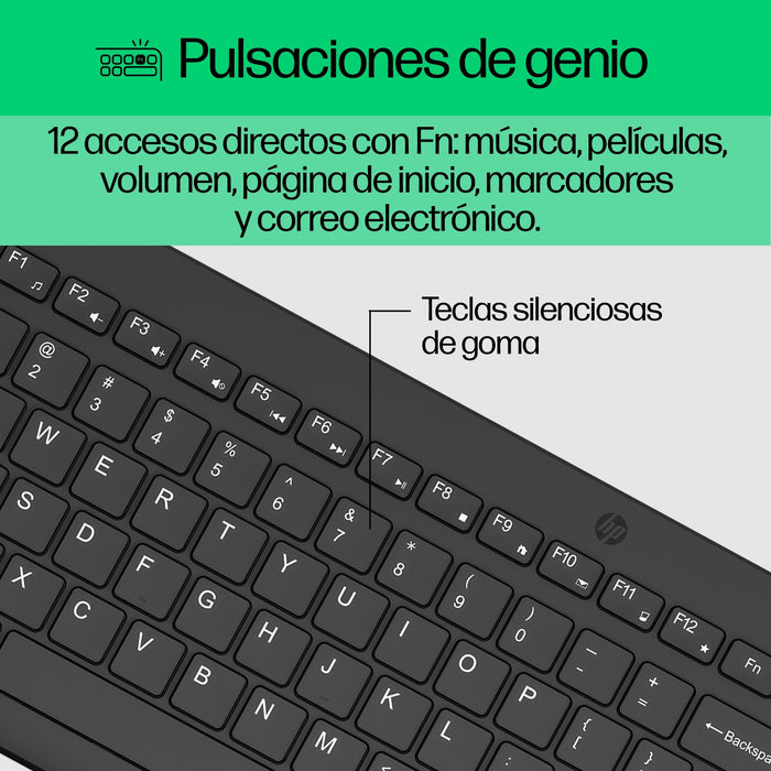 EAN 0195161923722 - HP 330 Wireless Mouse and Keyboard Combination teclado Ratón incluido Universal RF inalámbrico QWERTY Ing imagen 9