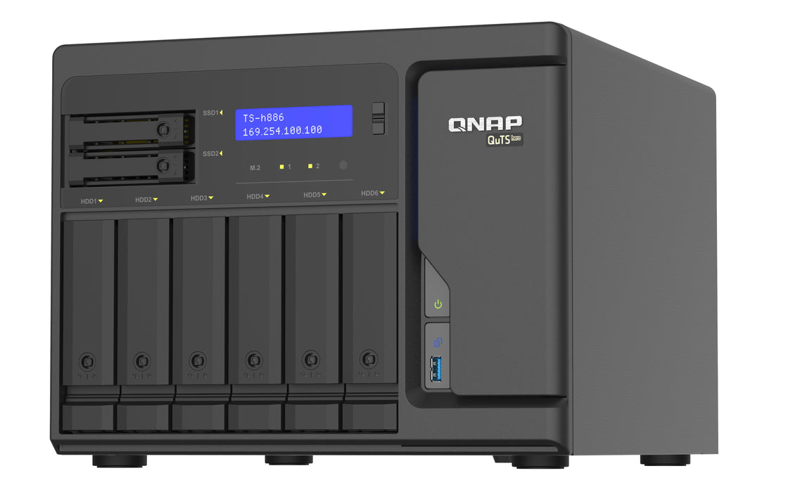 EAN 4711103083246 - QNAP TS-h886 NAS Torre Intel® Xeon® D D-1602 8 GB DDR4 0 TB QuTS hero Negro imagen 4