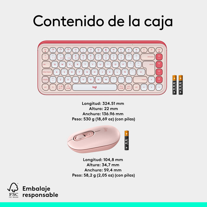 EAN 5099206127869 - Logitech 920-013120 teclado Ratón incluido Universal QWERTY Español Rosa imagen 18