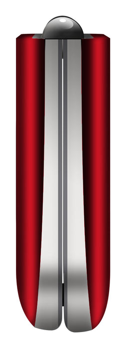 Beafon Fold10 Lte - 4g, Silver Line, Grosstastenklapphandy, Rojo-Silber