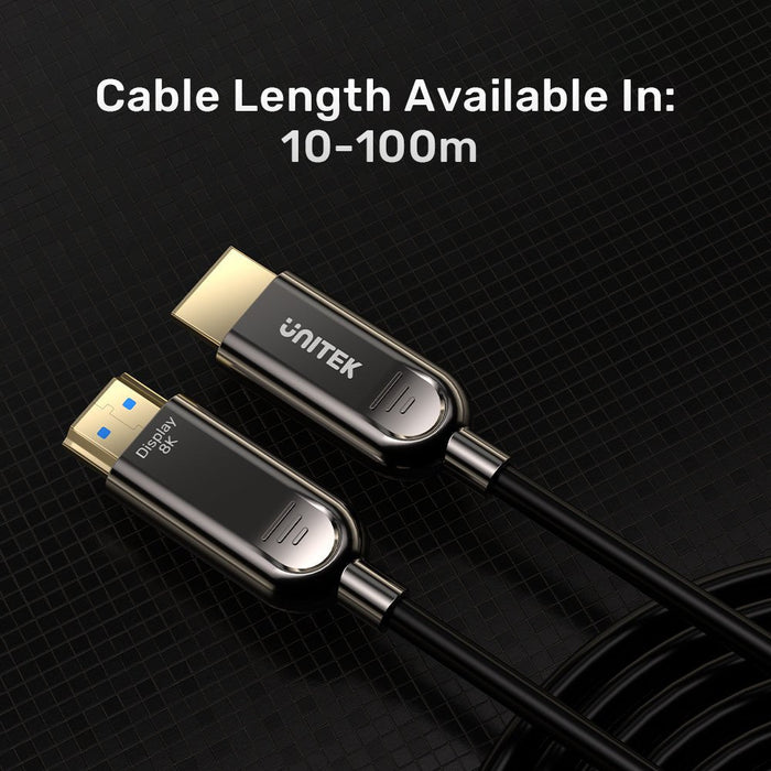 Cable Óptico Hdmi 2.1 Aoc Unitek C11085gy01-30m