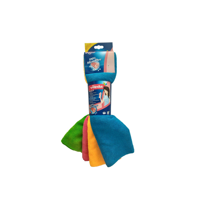 EAN 4023103147232 - Vileda 141413 trapo para limpiar Microfibra Azul, Verde, Naranja, Rojo 4 pieza(s) imagen 2