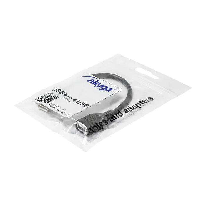 EAN 5901720134387 - Akyga AK-USB-23 cable USB USB 2.0 0,15 m USB A Negro imagen 4