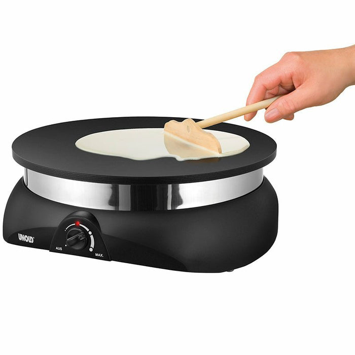 Unold 48155 Crepera 1 Crep(S) Negro, Acero Inoxidable 1250 W