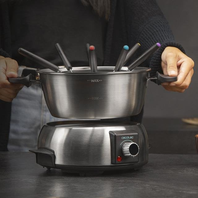 Cecotec Elektrisches Fun Gourmetfondue (Edelstahl, 1.000 Watt) 8018