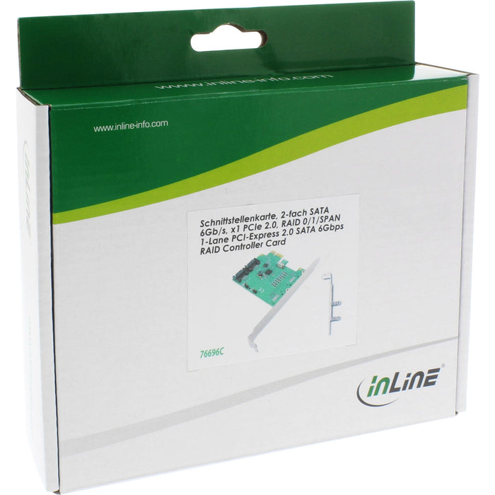 Tarjeta Inline 2 Puertos Sata 6 Gb/S X1 Pcie 2.0 Raid 0 / 1 / Span