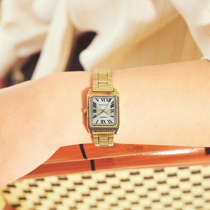 Casio Ltp-V007g-9budf Damen-Analoguhr, Dorado