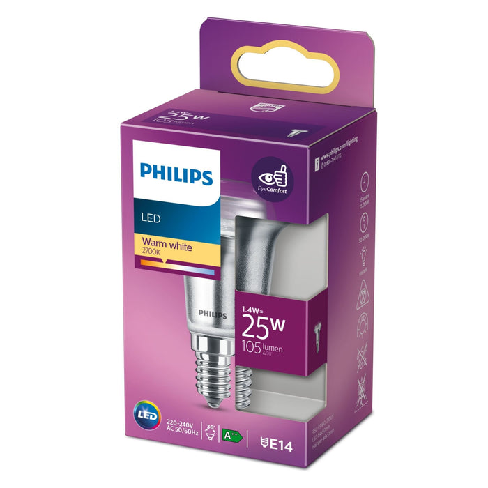Signify Philips Led Classic - Led-Spot-Bombilla - Form: R50 - E14 - 1.4 W (Equivalente 25 W)