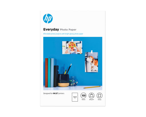 EAN 0886111974887 - HP Everyday Glossy Photo Paper-100 sht/10 x 15 cm Blanco Brillo imagen 1