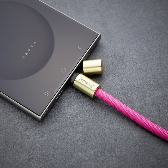 EAN 4034303037193 - Intenso Handykette als Lade- + Datenkabel USB-C bis 1,65m neon pink cable USB USB C Rosa imagen 7