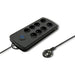 EAN 5901878501611 - Qoltec 50161 limitador de tensión Negro 8 salidas AC 230 V 2,5 m imagen 1