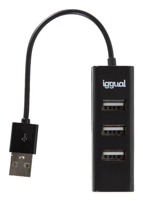 EAN 8435364318997 - iggual HUB-A-4p USB 2.0 480 Mbit/s Negro imagen 2