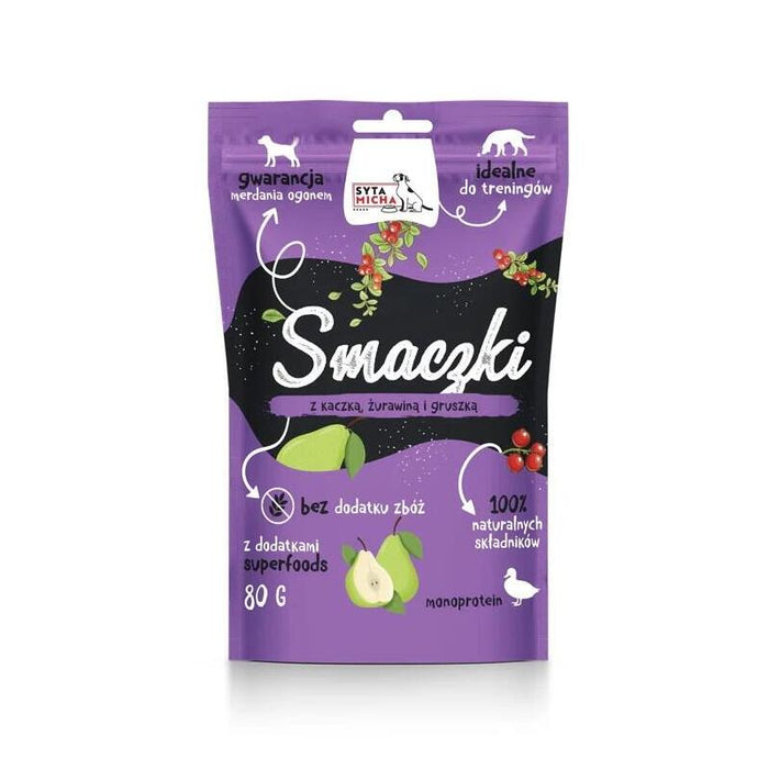 Delicia Para Perros Syta Micha Sabores Con Pato, Arándanos Y Pera  80 G