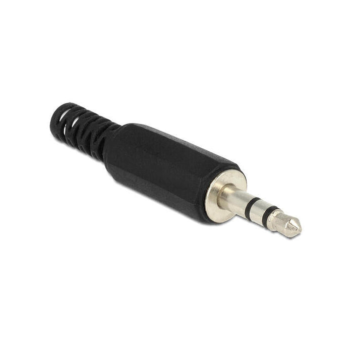 Delock 65534 Conector Estéreo De 3,5 Mm Estéreo Con Protección Contra Doblado Versión Para Soldar