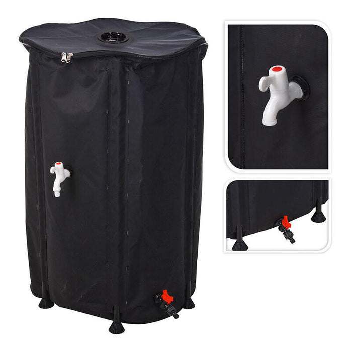 Depósito Plegable Recolector De Agua De Lluvia 250 L, Ø60 X 90 Cm