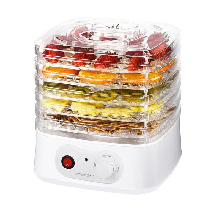 Deshidratador De Alimentos Esperanza 250 W  Blanco Transparente Ekd004