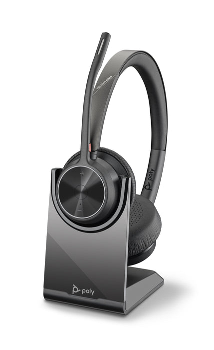 Poly Auriculares Poly Voyager 4300 Uc 4320 Cableado/Inalámbrico De Diadema Estéreo - Biauricular - Cobertor Total De Oreja - 5000 Cm - Bluetooth - 20 Hz A 20 Khz - 150 Cm Cable - Soporte De Carga Incluido - Cancelación De Ruido Micrófono -
