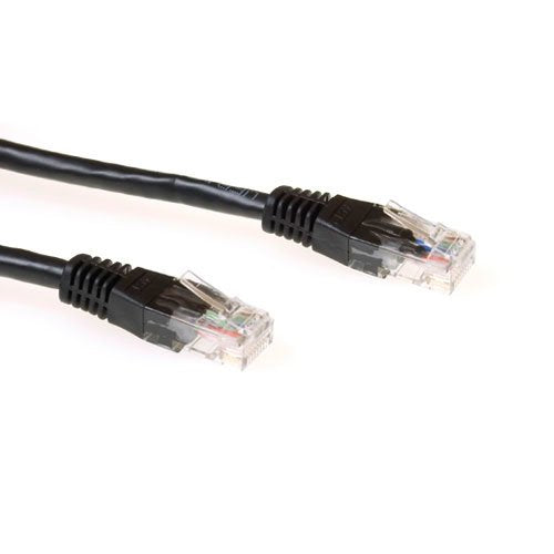 Negro 10 Meter U Utp Cat6a Patch Cable With Rj45 Connectors