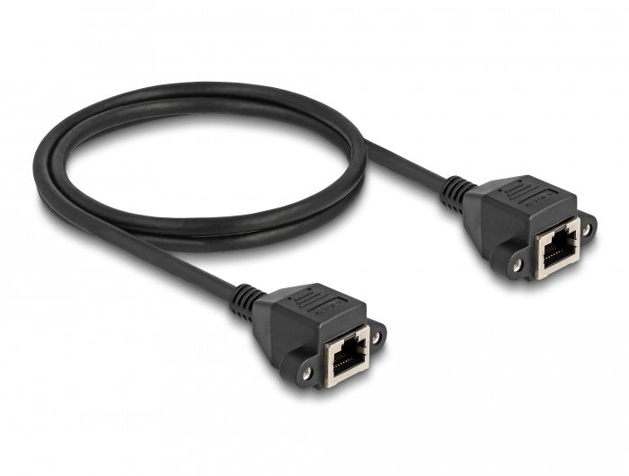 Delock 80199 Cable De Extensión Rj50 Hembra A Hembra S/Ftp 1 M Negro