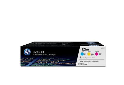 EAN 0886112385606 - HP 126A 3-pack Cyan/Magenta/Yellow Original LaserJet Toner Cartridges cartucho de tóner 3 pieza(s) Cian,  imagen 1