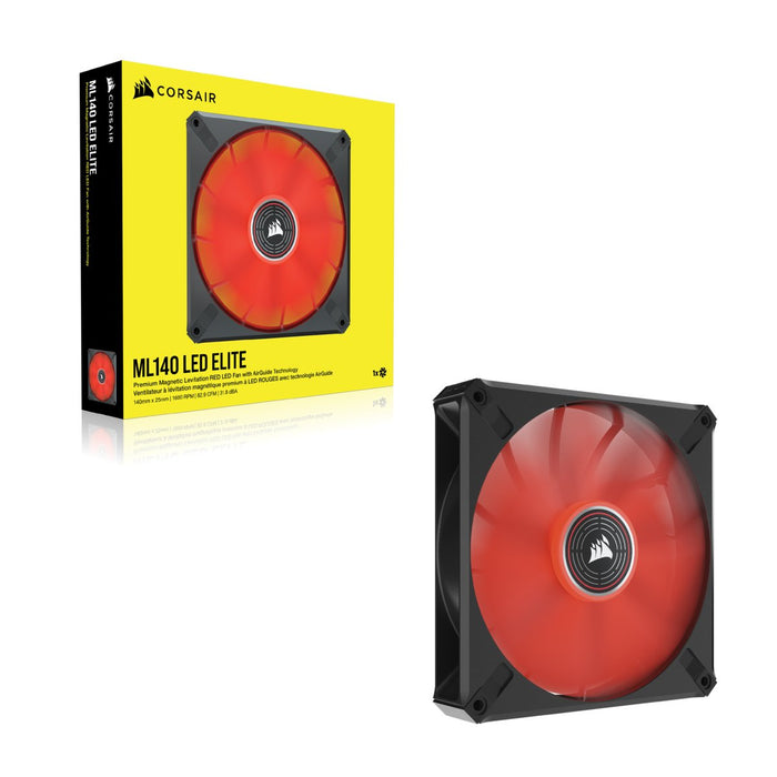 Ventilador Corsair 140*140*25 Ml140 Led Elite   Airguide Rojo Co-9050123-Ww